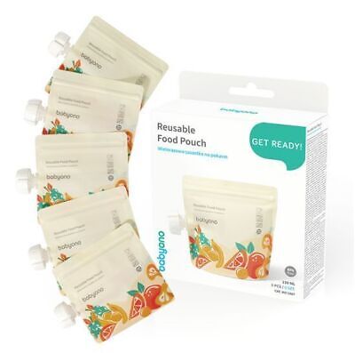 BabyOno - Reusable Food Pouch 150ML - 5pcs