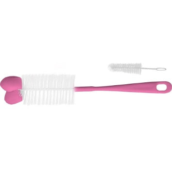 BabyOno - Brush For Bottles And Teats With Mini Brush & Sponge Tip - 720/02