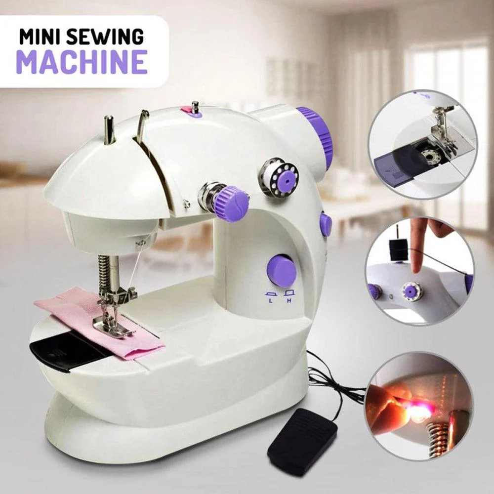 Portable Mini Sewing Machine with LED Light and Foot Pedal - Medaid International