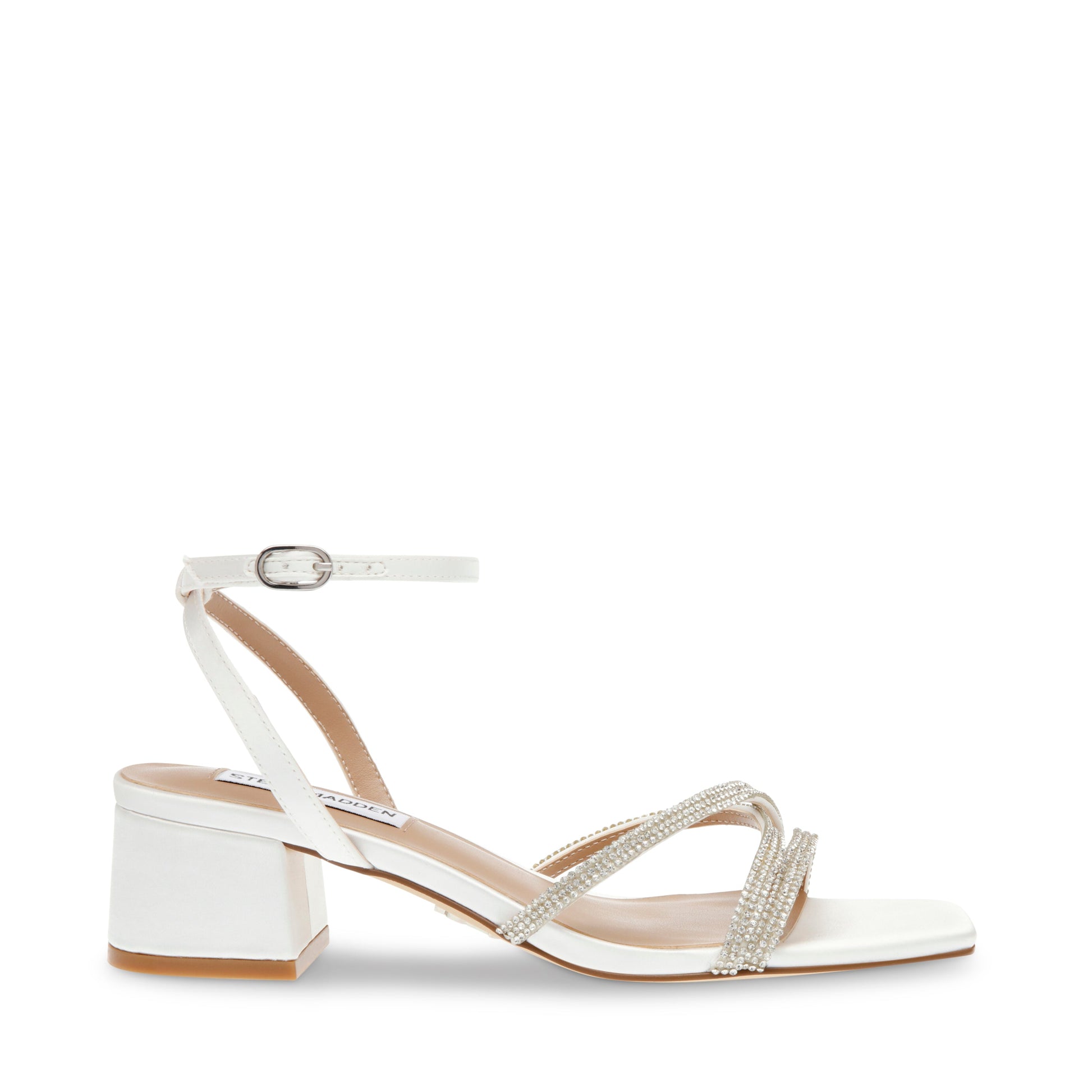 Steve Madden Women's Ivory Satin Gabby Heeled Sandal |Steve Madden In Lebanon