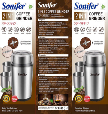 Sonifer 2IN1 200w Coffee Grinder SF-3552