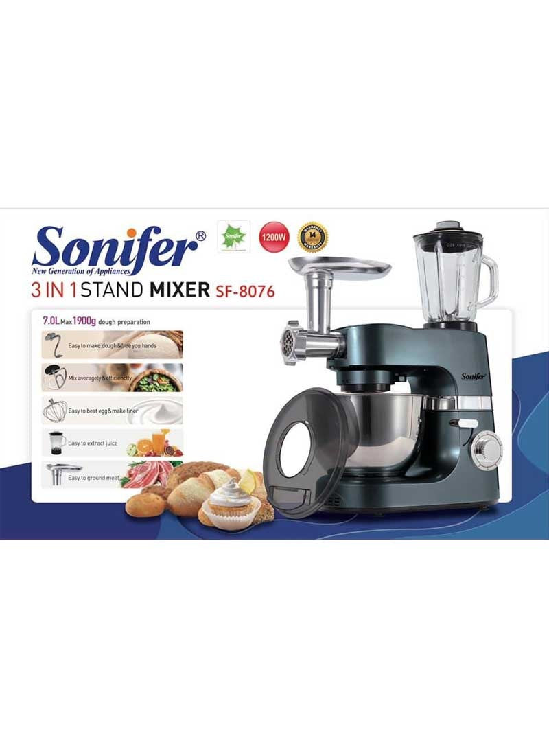 Sonifer 7L 3IN1 Stand Mixer 1200W SF-8076