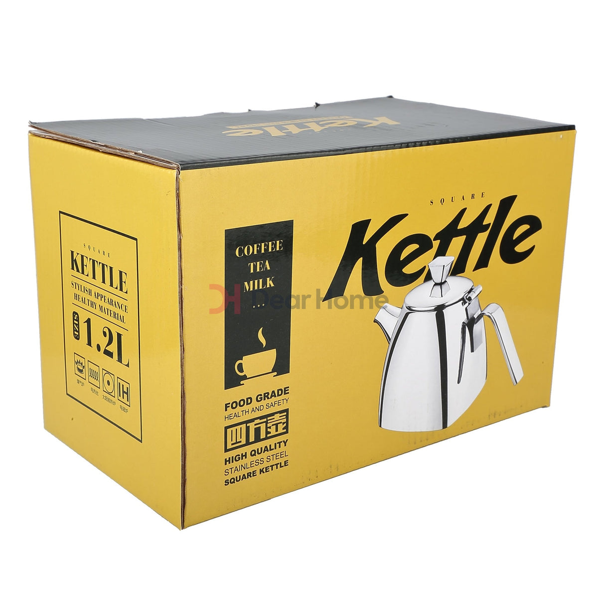 Stainless Square Tea Kettle 1.2L