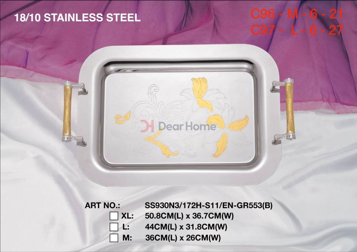 Stainless Steel Large Serving Tray