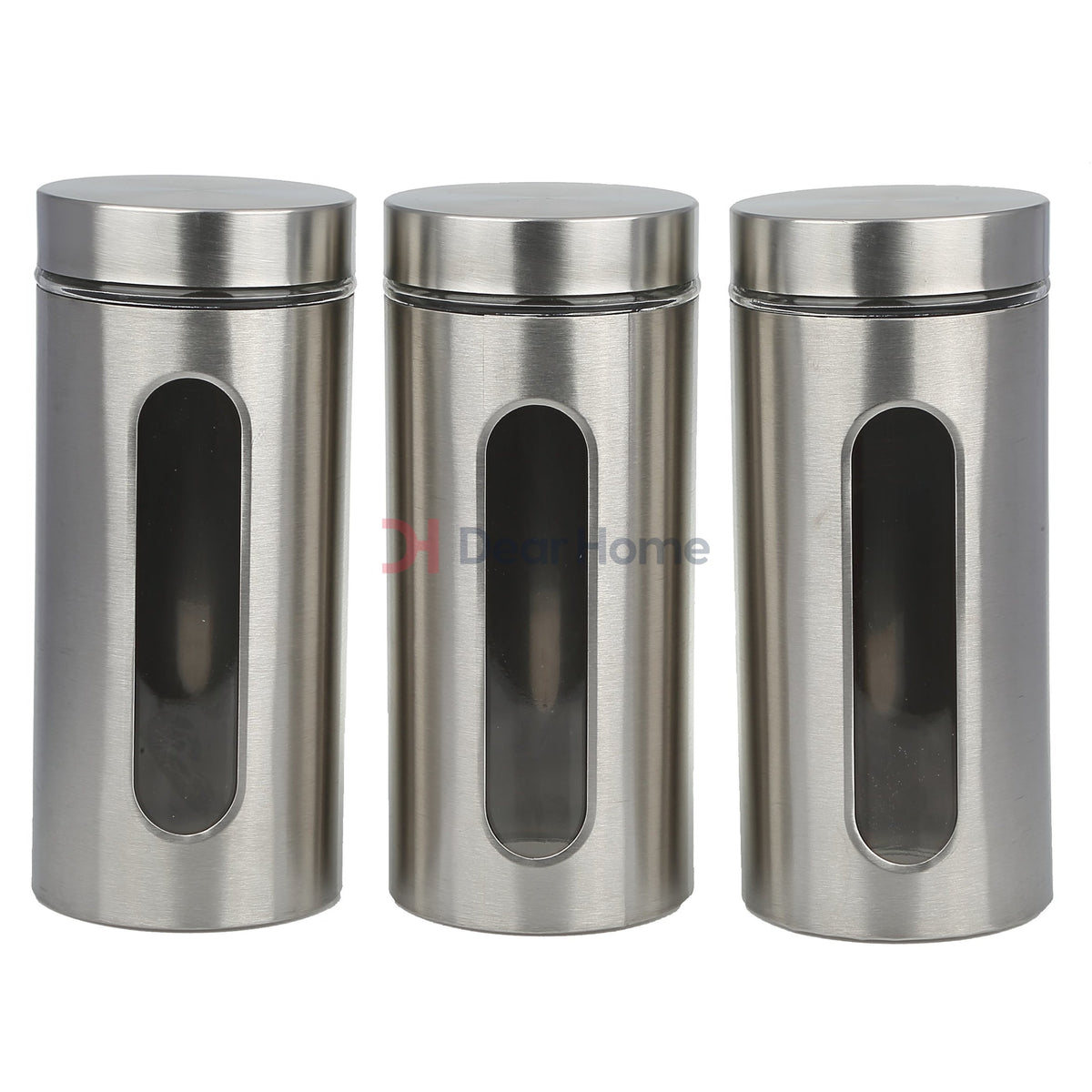 Stainless Large 3Pcs Jars Set