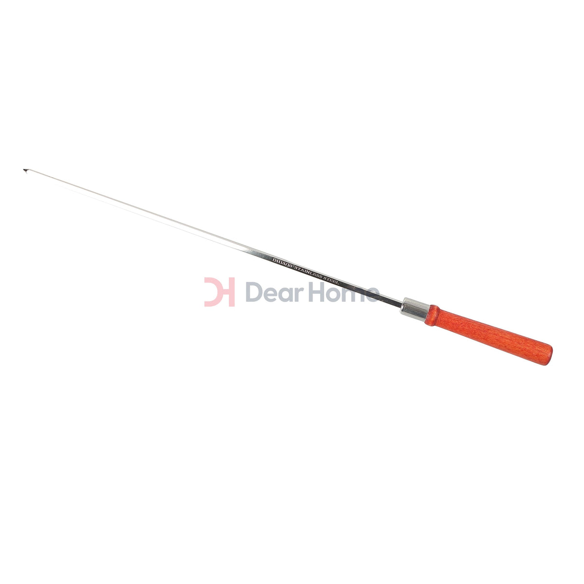 Stainless Square Bbq Skewers+Wood Handle