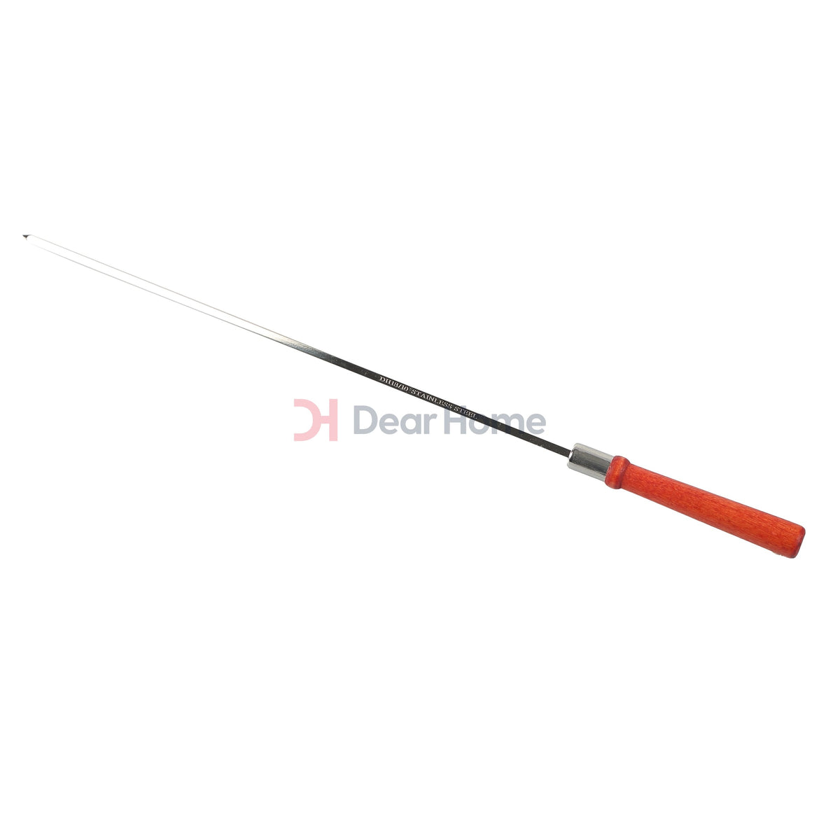 Stainless Square Bbq Skewers+Wood Handle