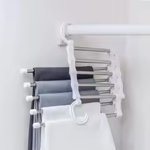5-in-1 Foldable Clothes Hanger, Space-Saving Clothes Storage Solution - Medaid International