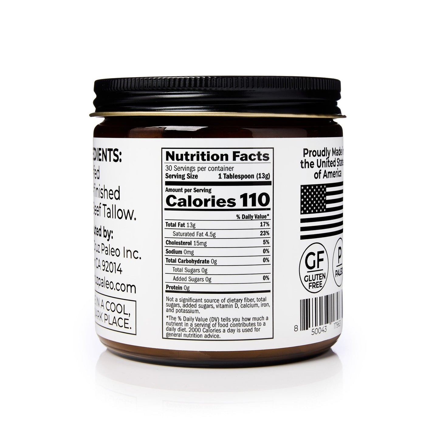Beef Tallow Jar 14oz