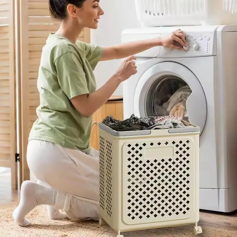 Foldable Rolling Laundry Basket - Medaid International