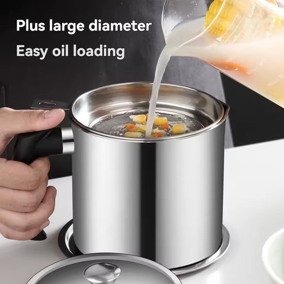 Stainless Steel Container with Oil Filter