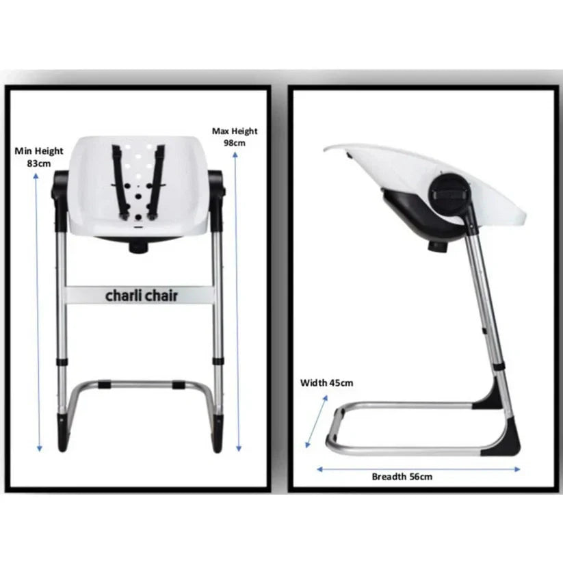 CharliChair 2-in-1  Baby Bath Chair - White