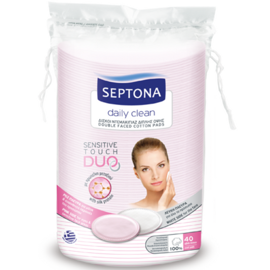 Septona Oval Cotton Pads Senstive Touch 70Pcs - Medaid International
