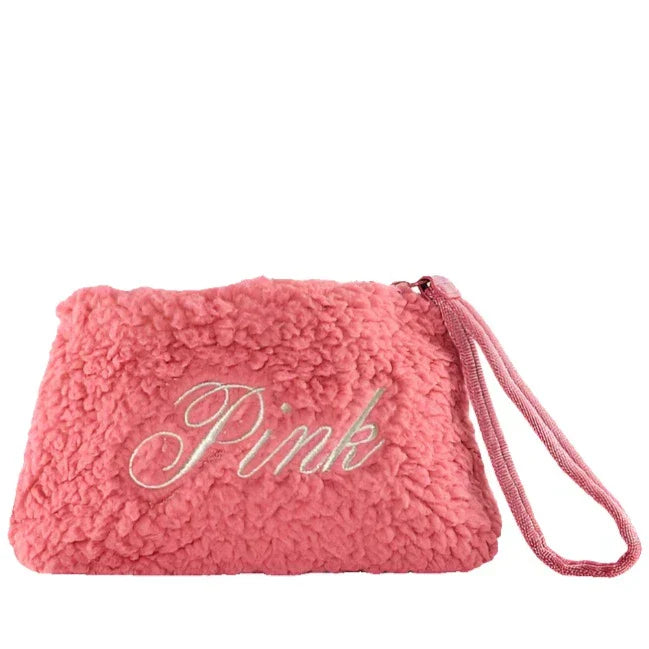 Victoria's Secret - Zippered Fleece Cosmetics Bag | Pink | + Sleeping Eye Mask - Medaid International