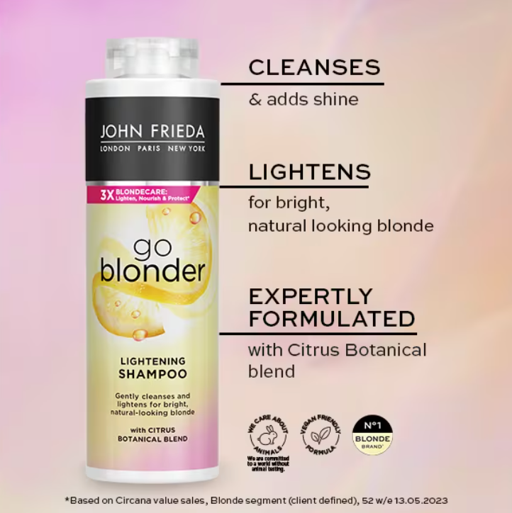 John Frieda - Go Blonder Lightening Shampoo | 500 mL - Medaid International