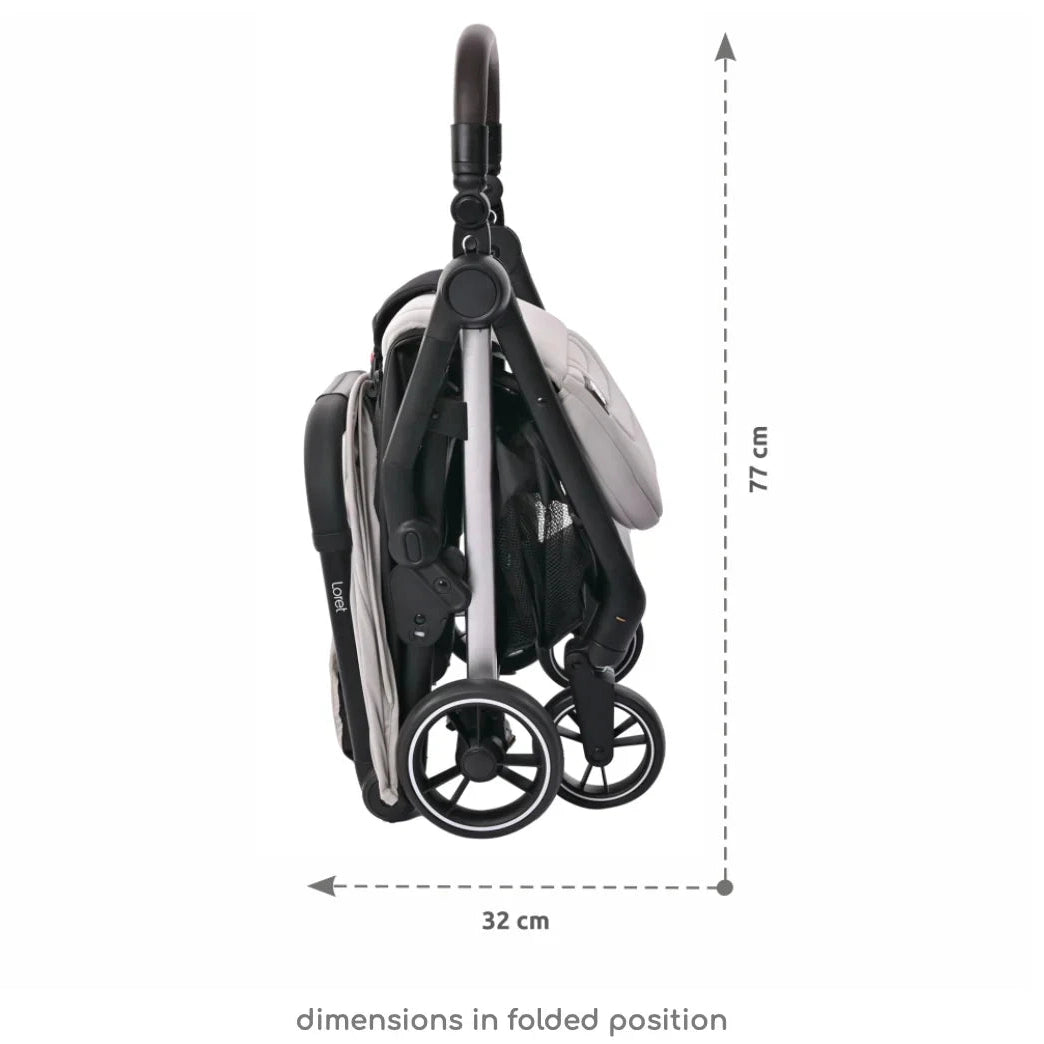 Lorelli - Autofolding Baby Stroller - Loret Grey - Travel Stroller