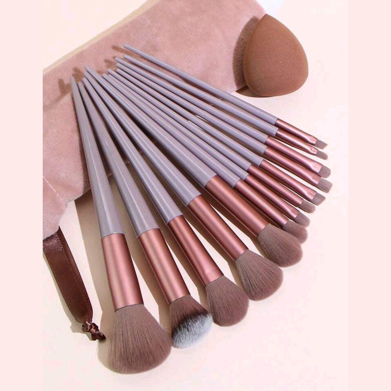 Sheglam 13pcs Makeup Brush Set Beauty Tools With Storage Bag Makeup, Makeup Brush/Cosmetic Brush