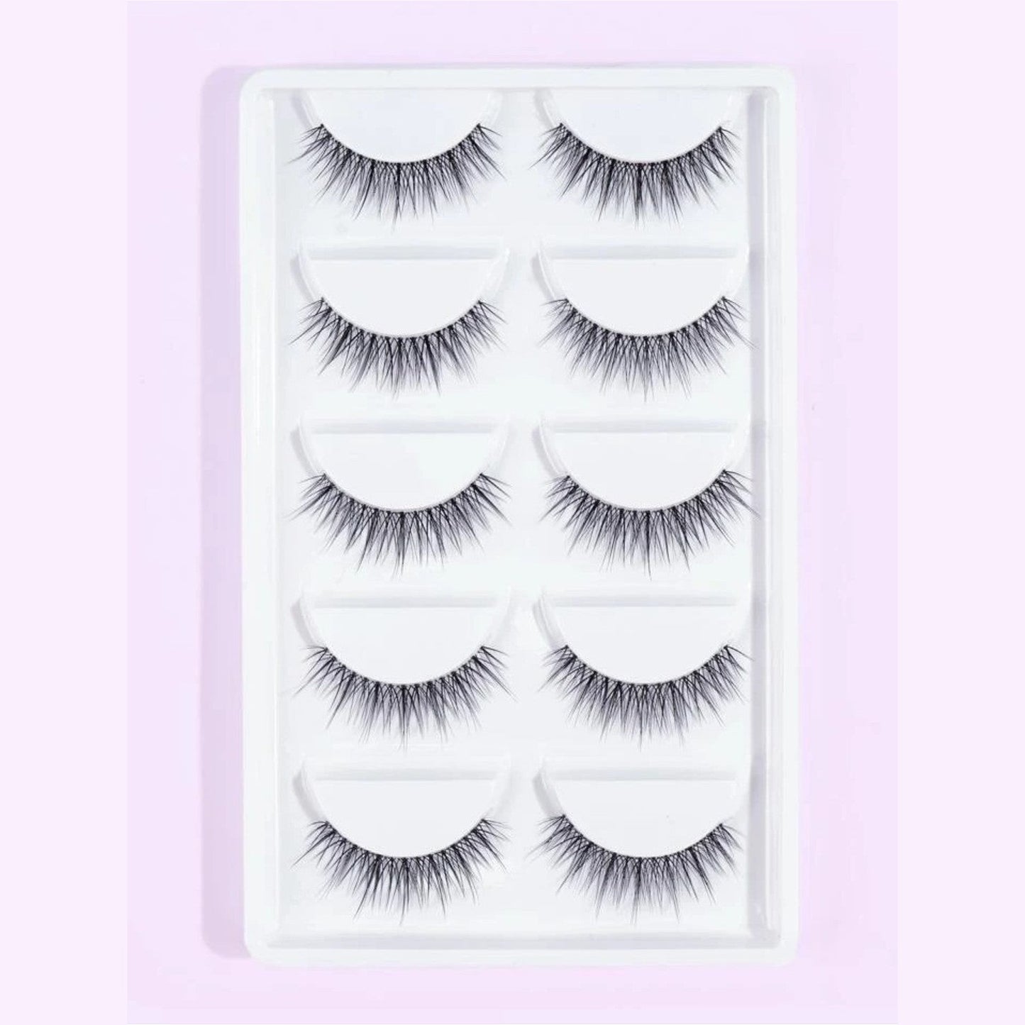 False Lashes MAGEFY 5 Pairs Natural Full Fluffy Slim For Everyday Use Manga Eyelashes