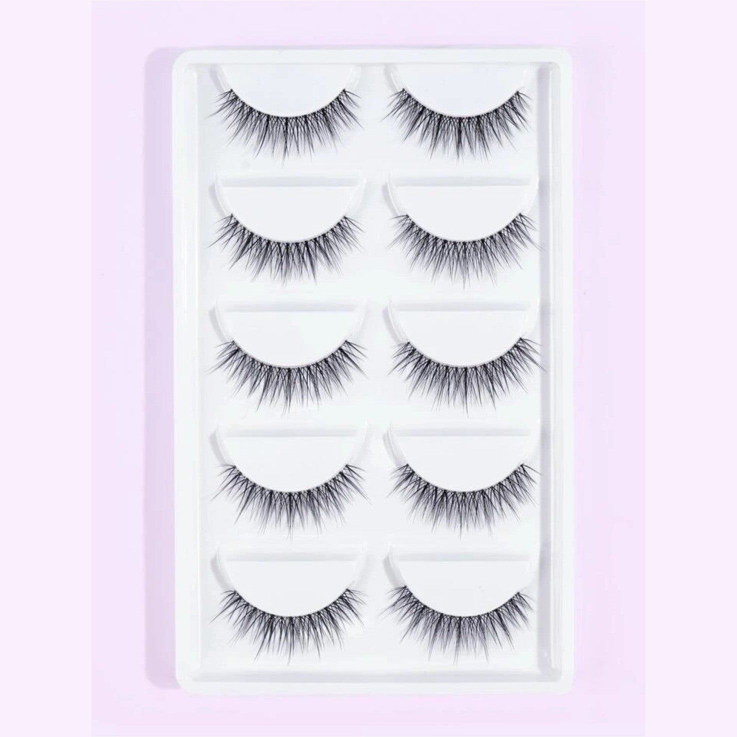 False Lashes MAGEFY 5 Pairs Natural Full Fluffy Slim For Everyday Use Manga Eyelashes