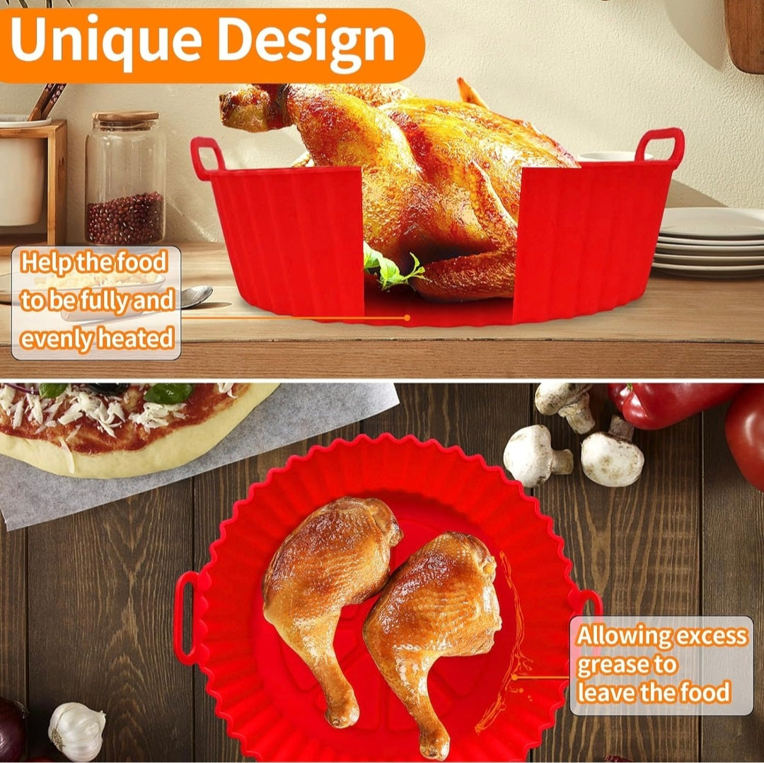 AIR FRYER SILICONE LINER PAD 20CM   X380 - MIX COLOR