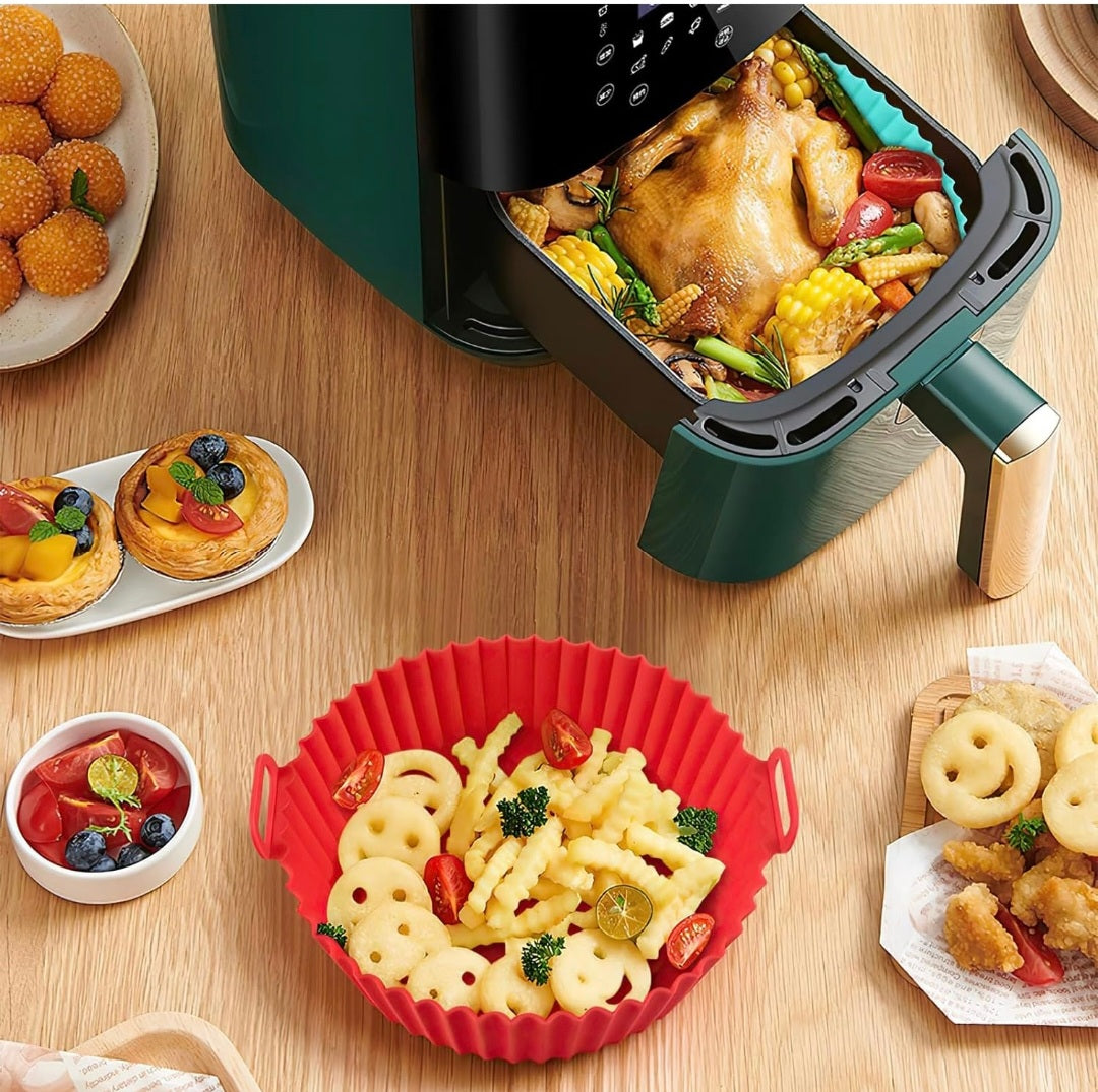 AIR FRYER SILICONE LINER PAD 20CM   X380 - MIX COLOR