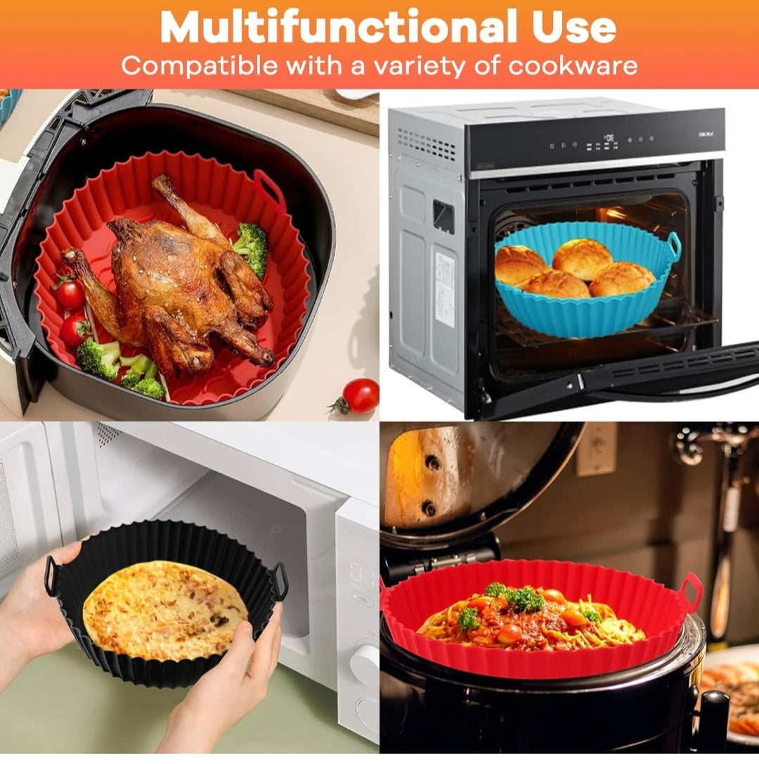 AIR FRYER SILICONE LINER PAD 20CM   X380 - MIX COLOR