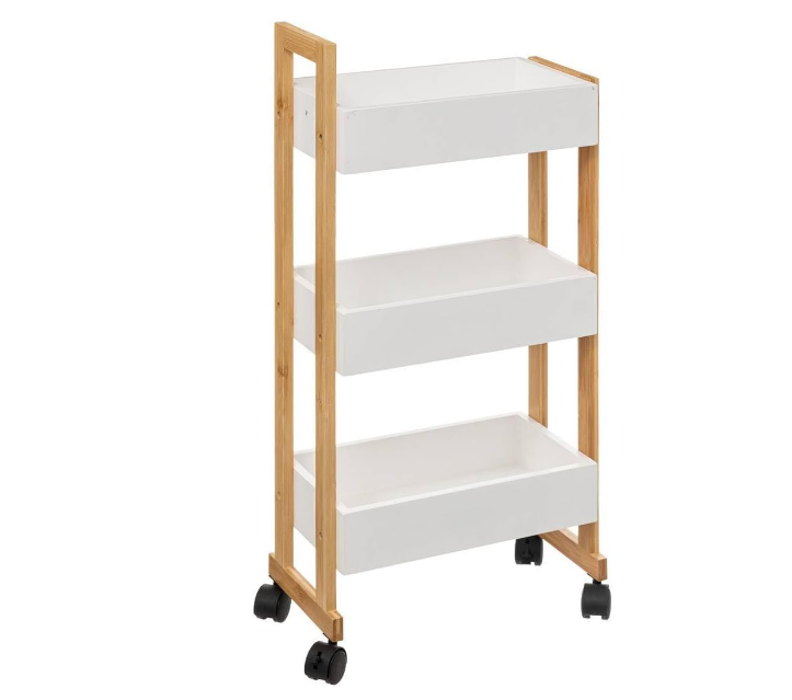 Bamboo 3-tier trolley