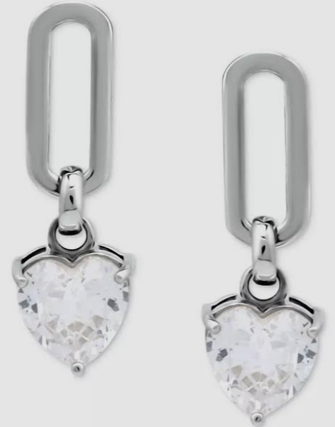 Giani Bernini Women's Silver Cubic Zirconia Heart Drop Sterling  Earrings |  Giani Bernini  in Lebanon