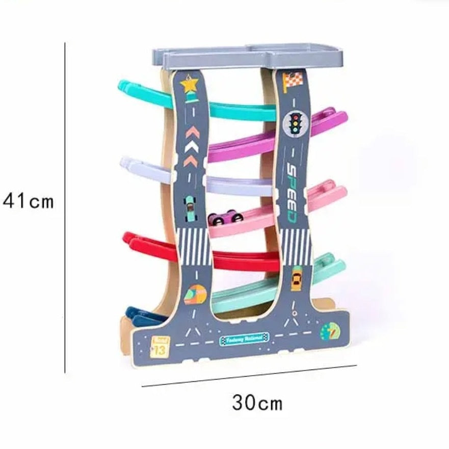 Tumama Kids - Wooden Race Track Ramp - 7 Layers