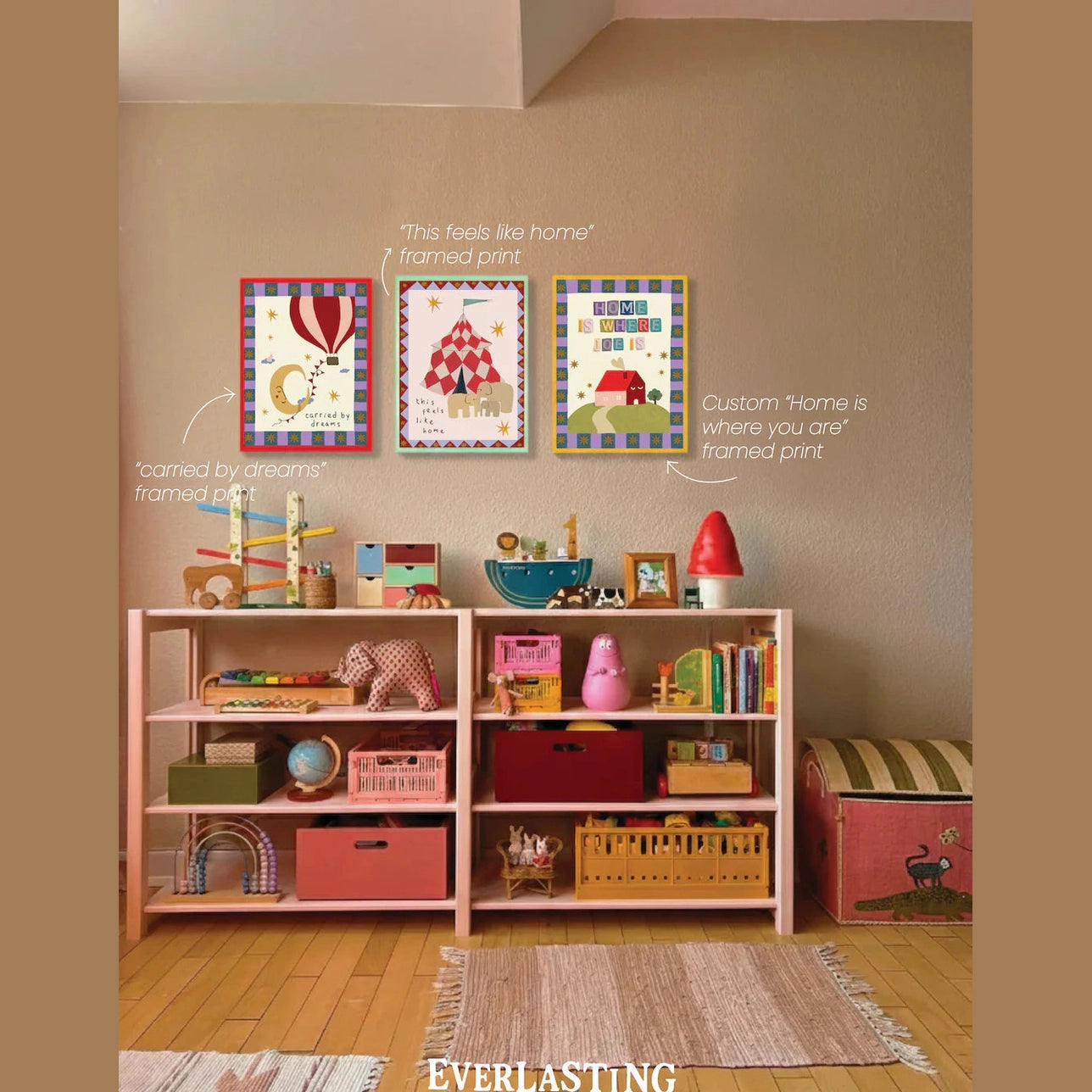 Everlasting - Customized Framed Print - Home Is Where _____ is