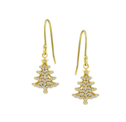 Giani Bernini Women's Gold Cubic Zirconia Christmas Tree Earrings | Giani Bernini In Lebanon