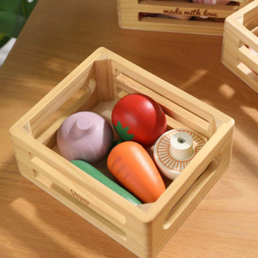 Classic World Wooden Crate with Vegetables