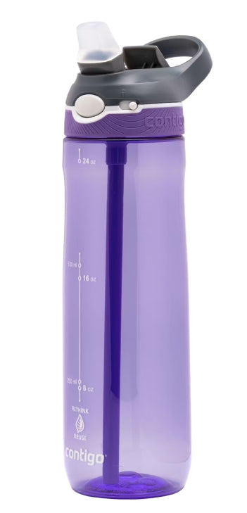 Contigo Ashland AUTOSPOUT Water Bottle Tritan Renew, 720 ml (Grapevine)