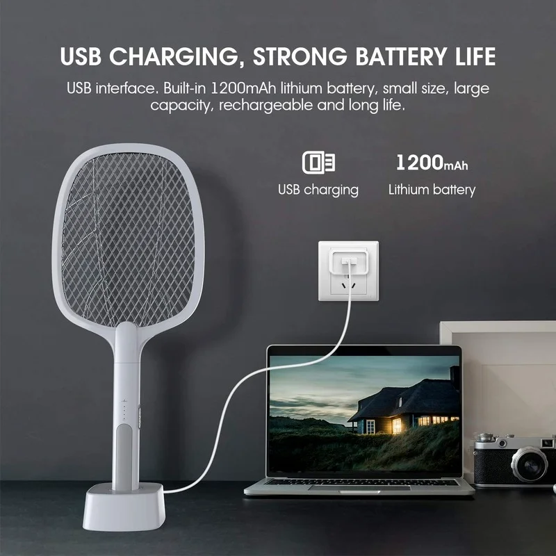 USB Rechargeable Electric Mosquito Swatter & Lamp ‚Äì Fly Zapper - Medaid International