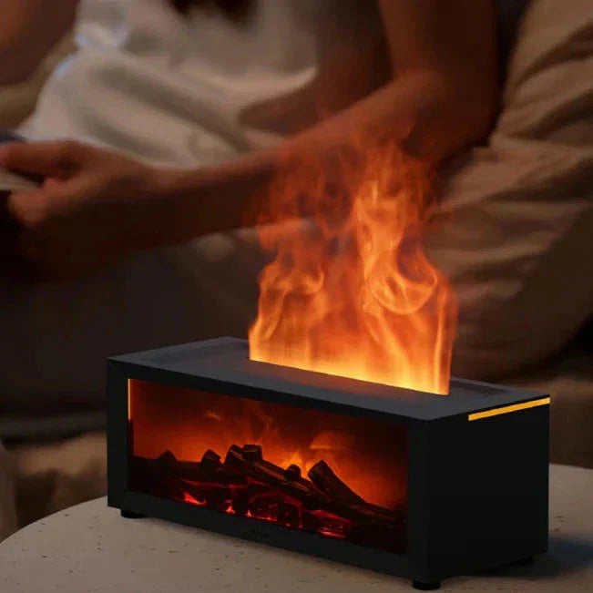 Fireplace Diffuser Flame Aroma Humidifier مرطب عطري بتصميم مدفأة