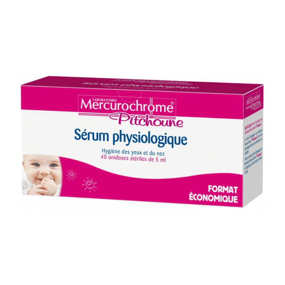 MERCUROCHROME  Serum Physiologique- 40 Single Doses Of 5 ml