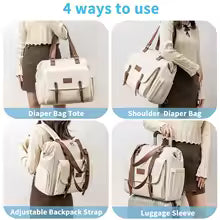 Miila Maternity Bag Backpack Diaper Tote With Insulated Pockets