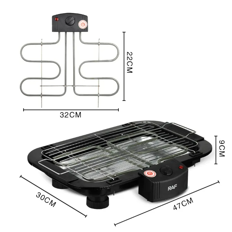 RAF Electric Barbecue Grill R5301 - 2000W Indoor/Outdoor Grill Machine - Medaid International