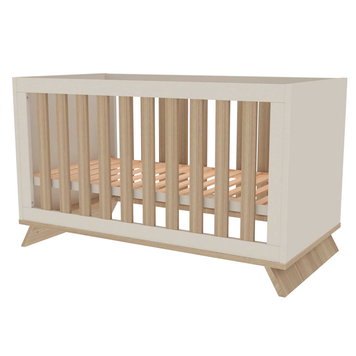 Faktum - Sienna Convertible Baby & Toddler Cot - Adjustable Mattress Base - Cashmere