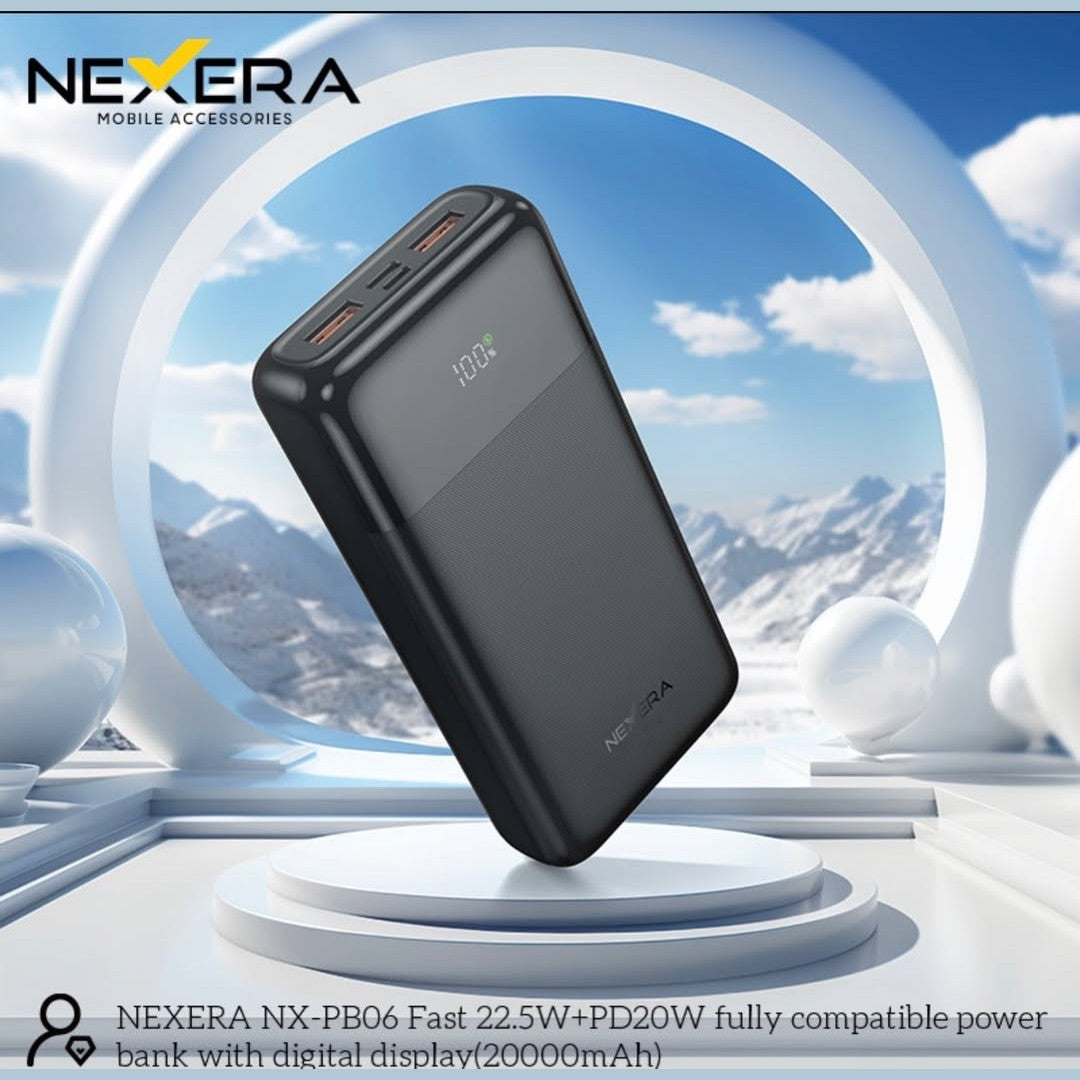 Nexera Powerbank 20000MAH 22.5W FASTCHARGE NX-PB06