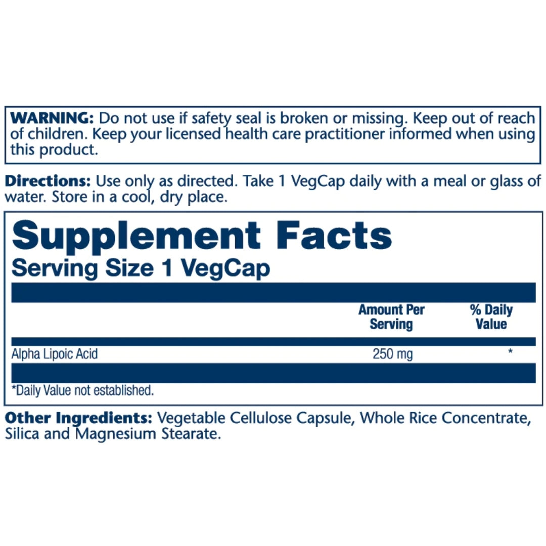 Alpha Lipoic Acid 250mg - Medaid International