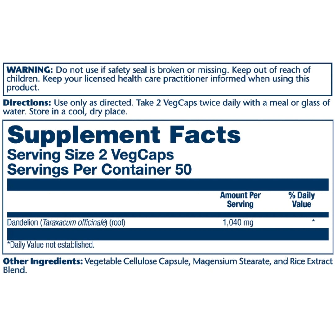 Dandelion Root 1040mg - Medaid International