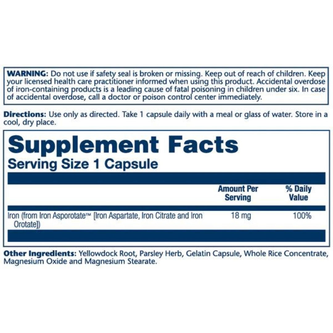 Iron Asporotate™ 18mg - Medaid International