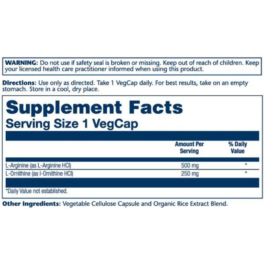 L-Arginine L-Ornithine 750mg - Medaid International