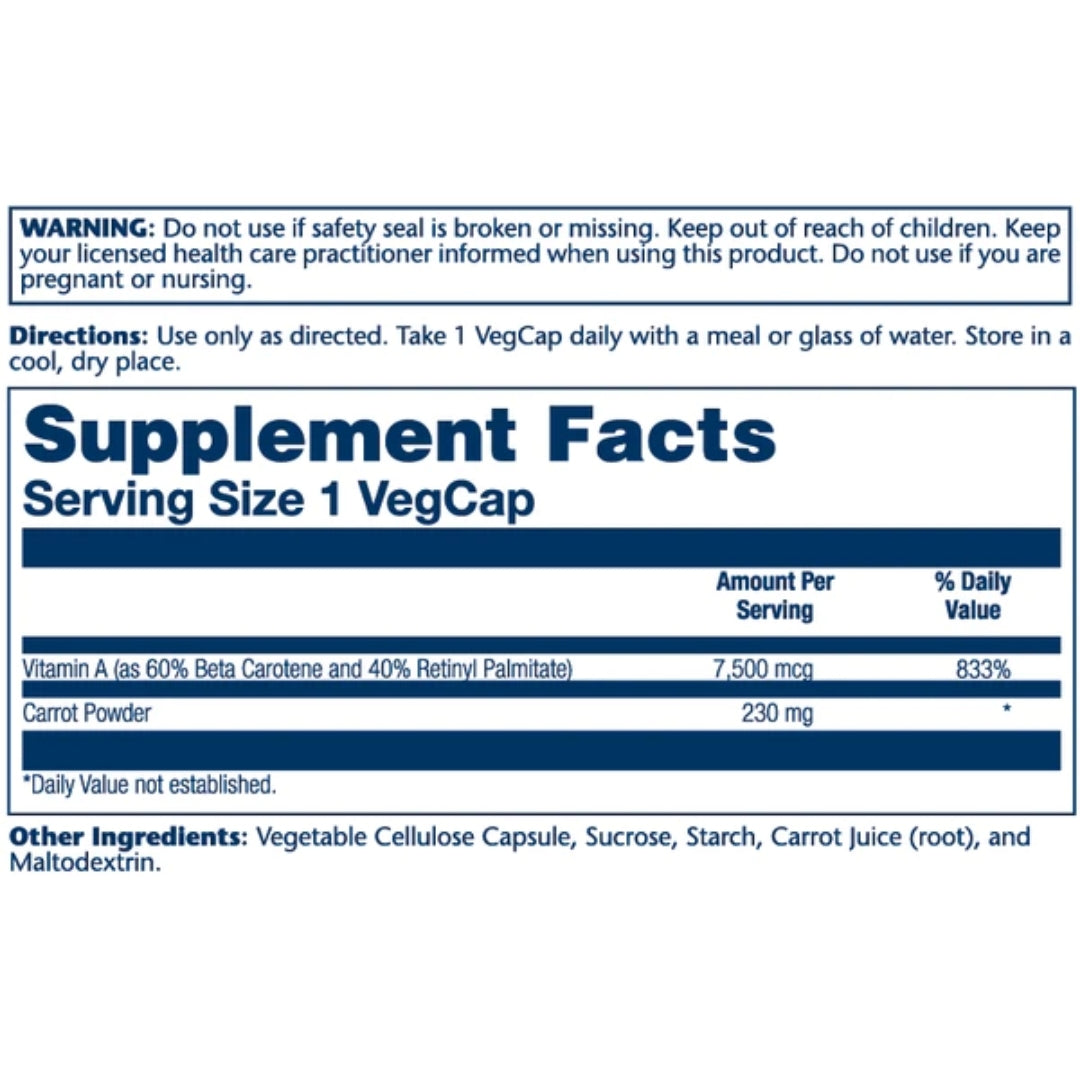 Vitamin A 7500mcg - Medaid International