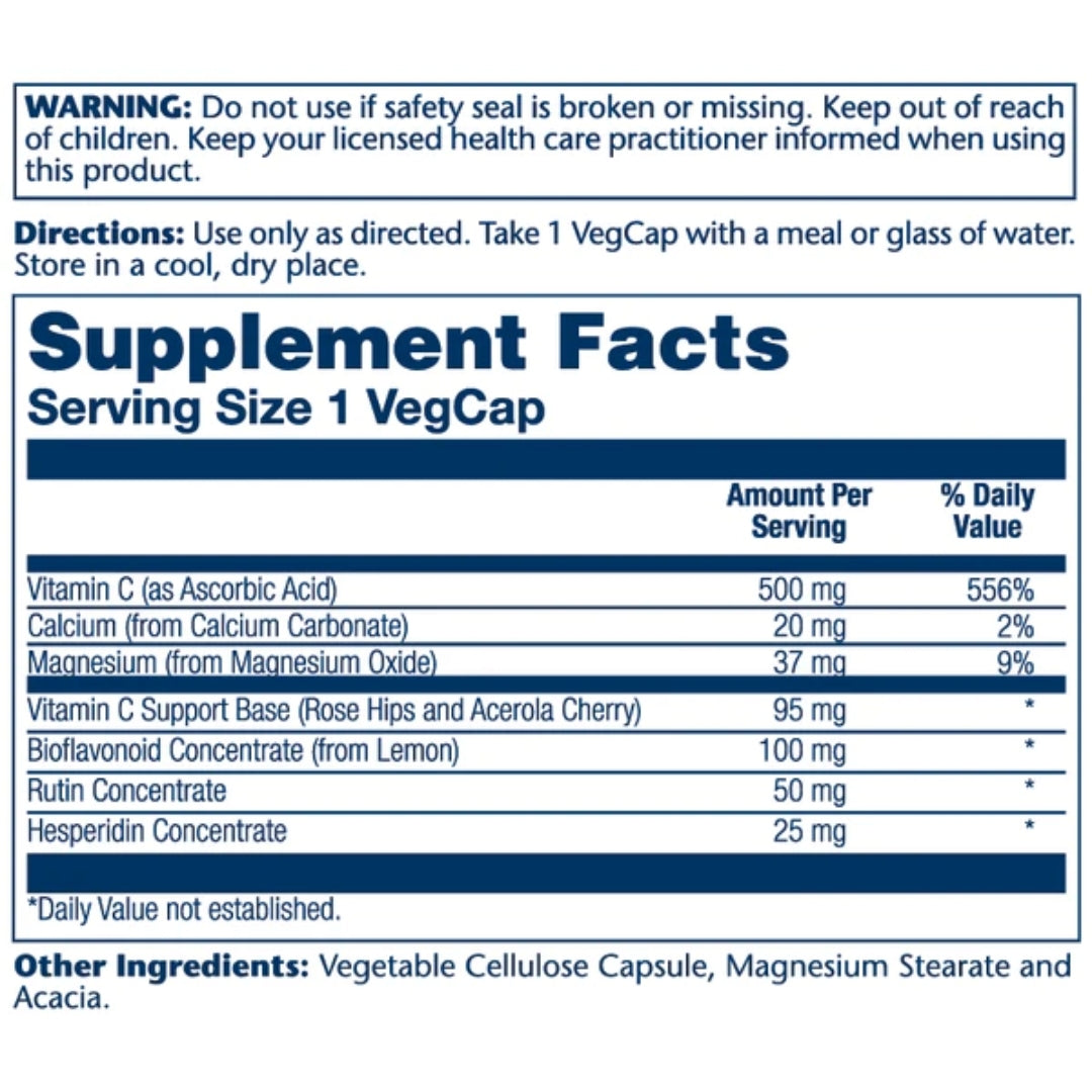 Vitamin C With Bioflavonoid Concentrate 500mg - Medaid International