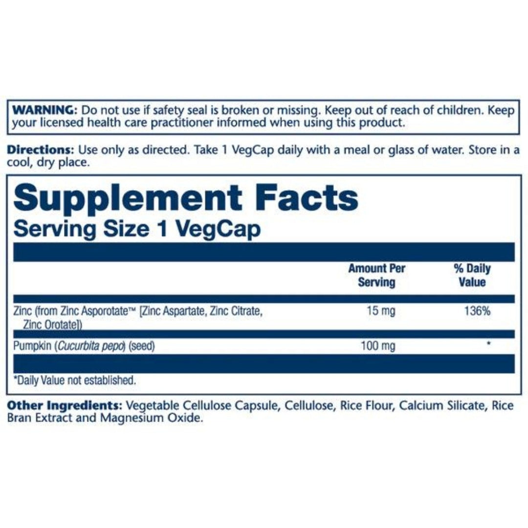 Zinc Asporotate™ 15mg - Medaid International