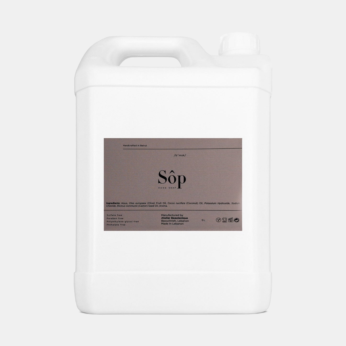 Sôp Natural Liquid Soap Refill Black Musk