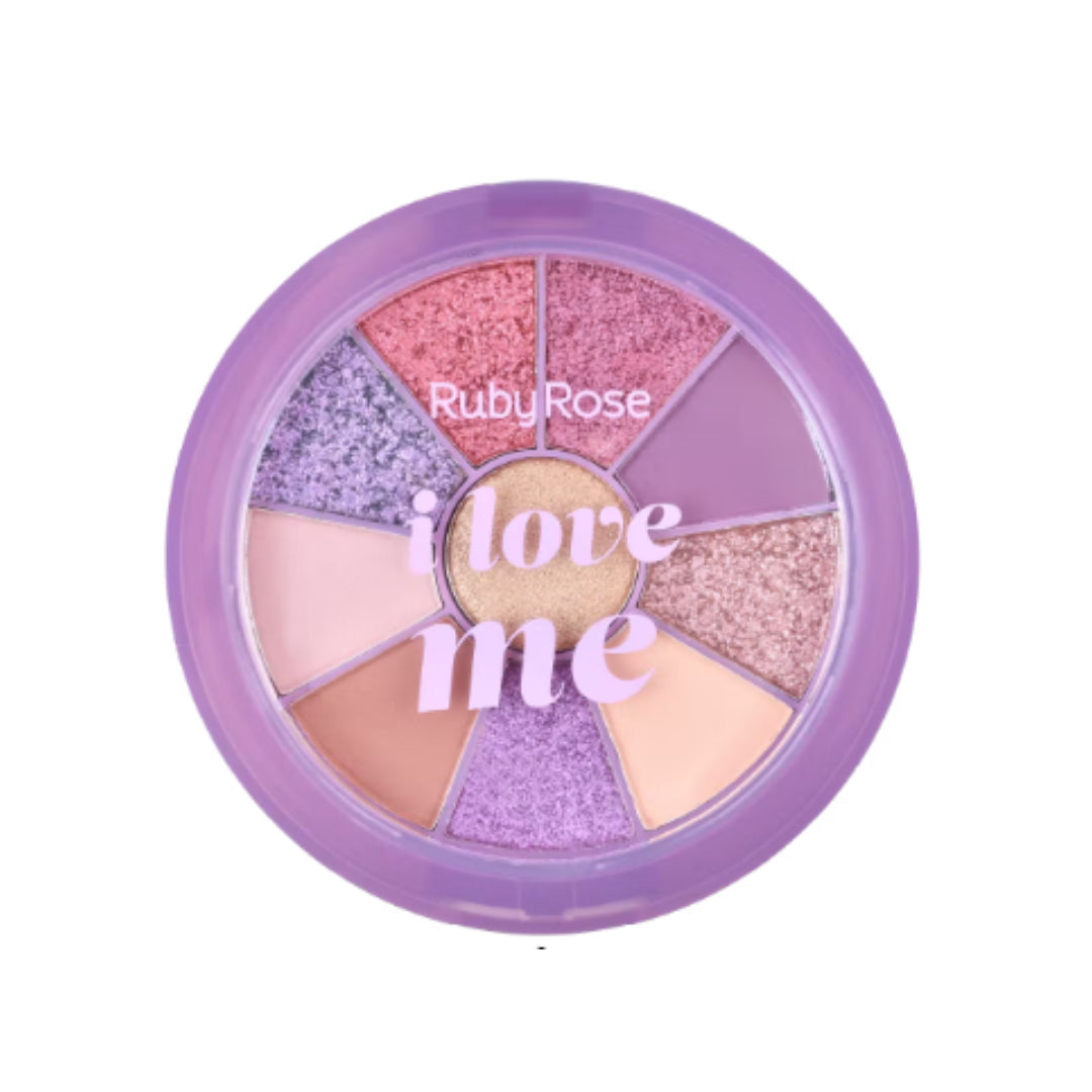 '-35% Ruby rose round eyeshadow and highlighter palette i love me #8 HB-1075 - Medaid International