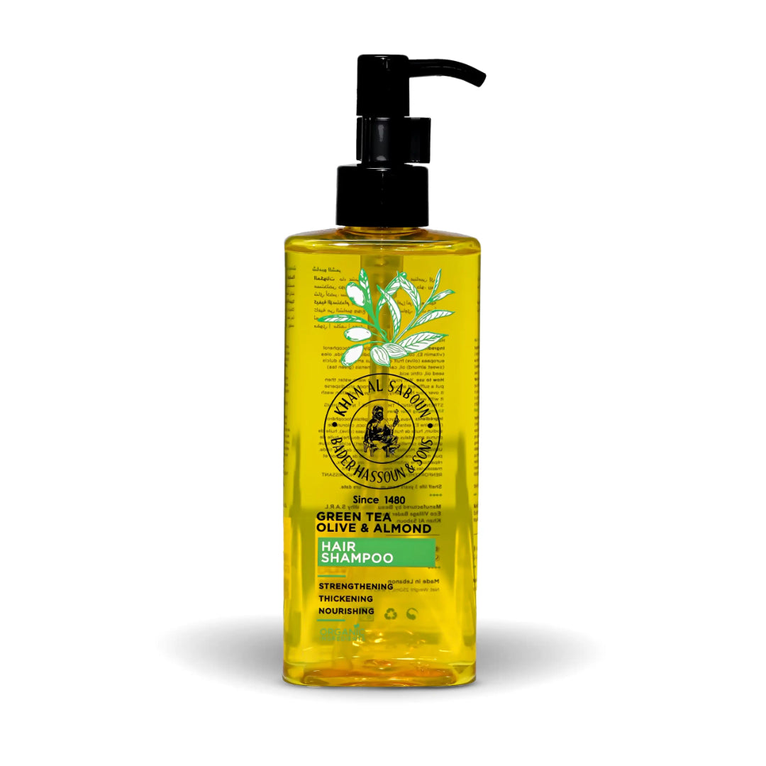 Khan Al Saboun Green Tea Olive & Almond Hair Shampoo 250ml - Medaid International